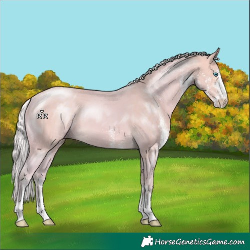 Horse Color:Watercolor White Spotted Silver Perlino 