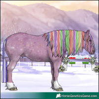 Horse Color:Painted Watercolor Silver Black