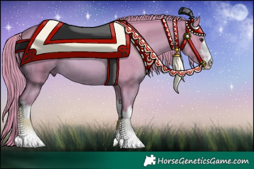 Horse Color:Watercolor White Spotted Chestnut 