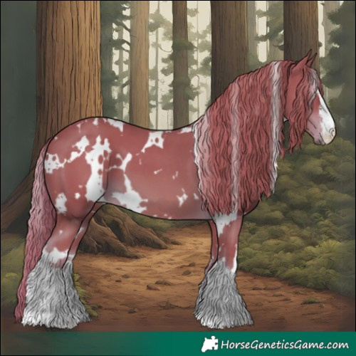 Horse Color:Watercolor White Spotted Chestnut