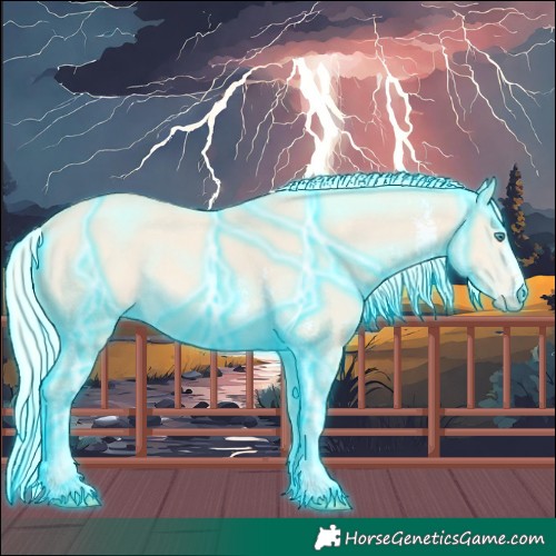 Horse Color:Thunderstruck Cremello Sabino 