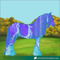 Horse Color:Thunderstruck Watercolor White Spotted Smoky Black Tobiano