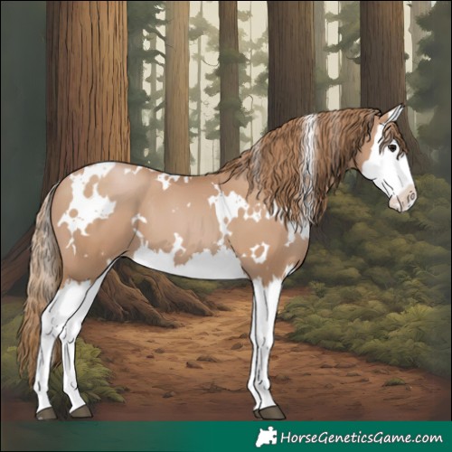 Horse Color:White Spotted Black Pearl Splash