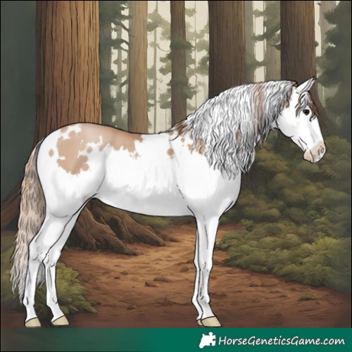 Horse Color:White Spotted Black Pearl Splash