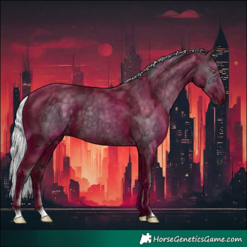 Horse Color:Silver Black Chinchilla Ice 