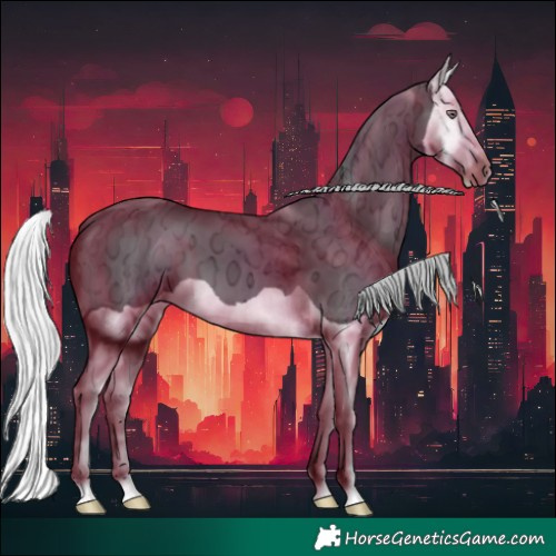 Horse Color:Silver Black Chinchilla Ice Splash 