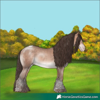 Horse Color:Amber Champagne Mushroom Tobiano 