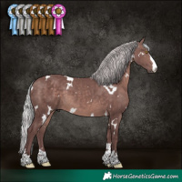 Horse Color:Platinum White Spotted Chocolate Silver Brown 