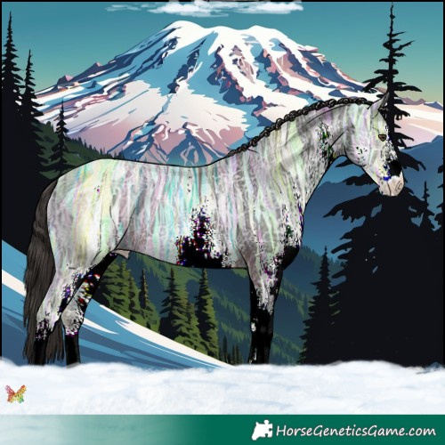 Horse Color:White Spotted Liver Chestnut Ice 