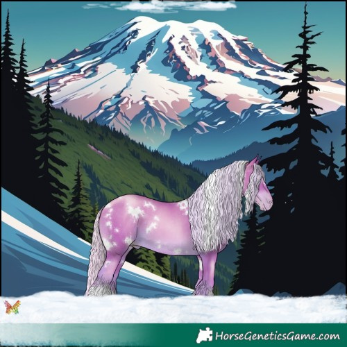 Horse Color:White Spotted Silver Classic Cream Champagne Pearl Tobiano 