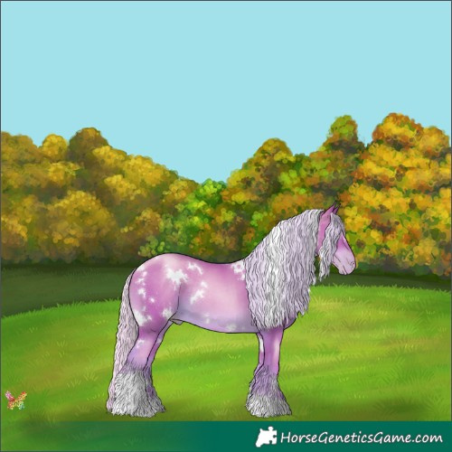 Horse Color:White Spotted Silver Classic Cream Champagne Pearl Tobiano 