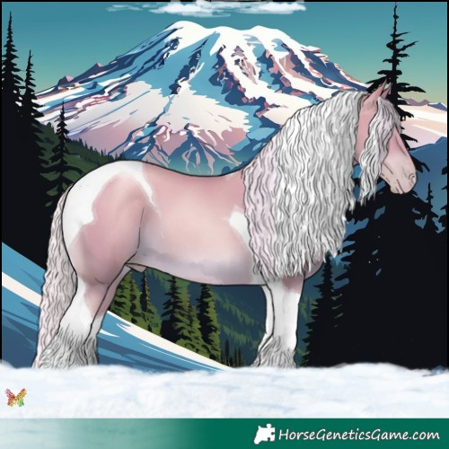 Horse Color:Silver Classic Champagne Pearl Tobiano 