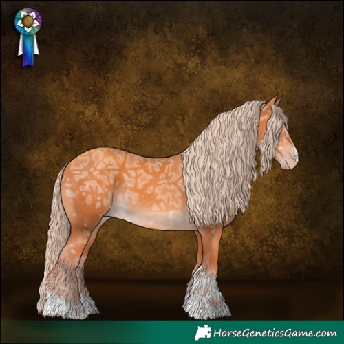 Horse Color:Gold Cream Champagne Ice Sabino Tobiano Rabicano 