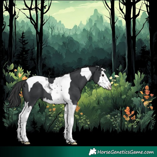 Horse Color:Black Splash Tobiano