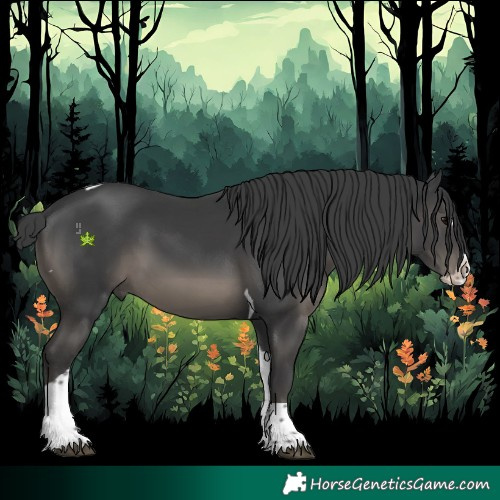 Horse Color:Black Splash Tobiano