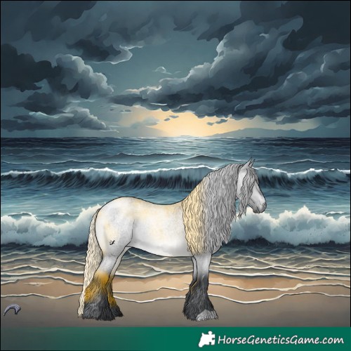 Horse Color:Silver Brown Chinchilla Roan Dun 