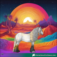 Horse Color:Silver Brown Chinchilla Roan Dun