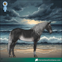 Horse Color:Gray Platinum Silver Buckskin Tobiano 