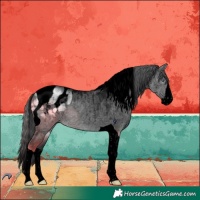 Horse Color:Void Brown Chinchilla Dun Splash Tobiano Blanket Brindle 
