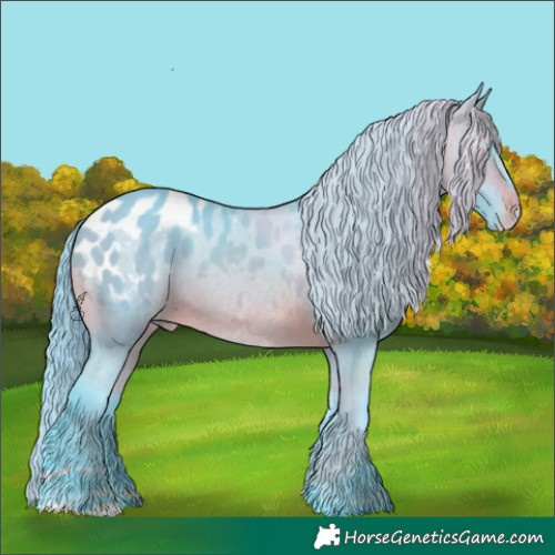Horse Color:Watercolor Brown Varnish Rabicano