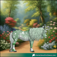 Horse Color:Watercolor White Spotted Silver Brown Chinchilla Dun Sabino Rabicano