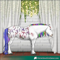 Horse Color:Painted Nacre Silver Grullo Chinchilla Ice Tobiano Blanket 