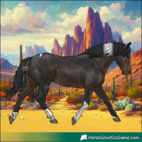 Horse Color:Brown Tobiano 