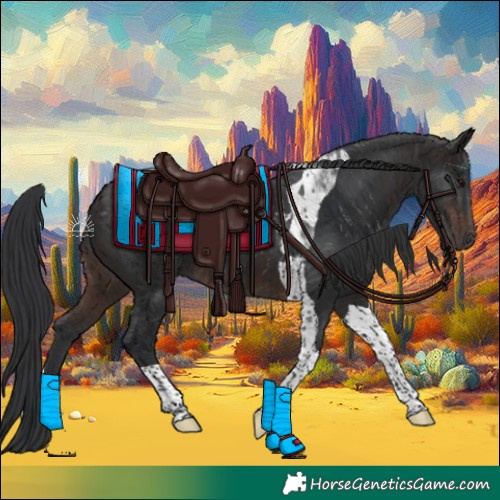 Horse Color:Brown Tobiano 