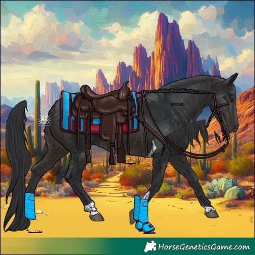 Horse Color:Brown Tobiano