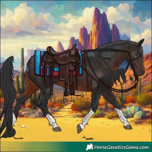 Horse Color:Brown Tobiano