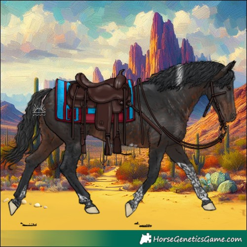 Horse Color:Brown Tobiano 