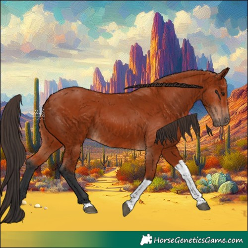 Horse Color:Bay Tobiano 