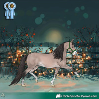 Horse Color:Platinum Buckskin Sabino 