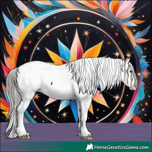 Horse Color:White Spotted Liver Chestnut Mushroom Fewspot 