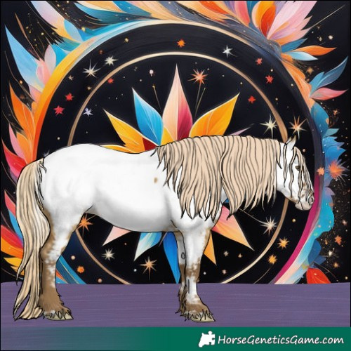 Horse Color:White Spotted Chocolate Palomino Dun Mushroom Near Fewspot