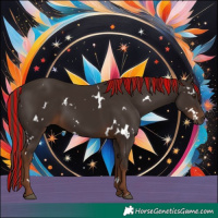 Horse Color:Painted White Spotted Liver Chestnut 