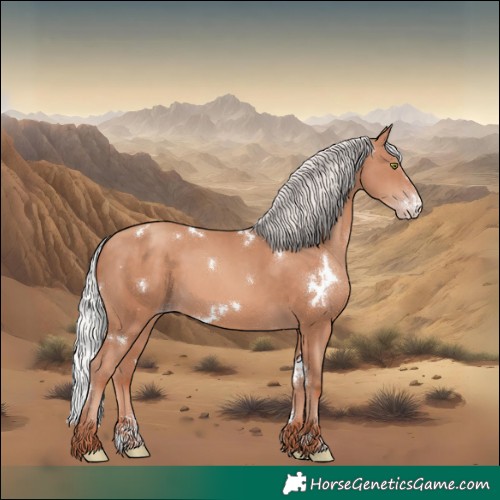 Horse Color:White Spotted Silver Sable Champagne Sabino Rabicano 