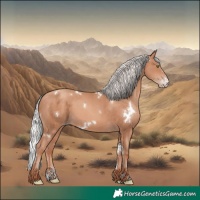 Horse Color:White Spotted Silver Sable Champagne Sabino Rabicano