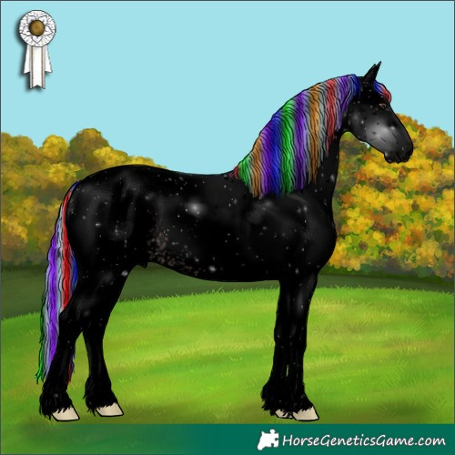 Horse Color:Void Painted White Spotted Liver Chestnut Tobiano 