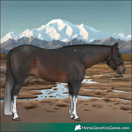 Horse Color:White Spotted Brown Tobiano 