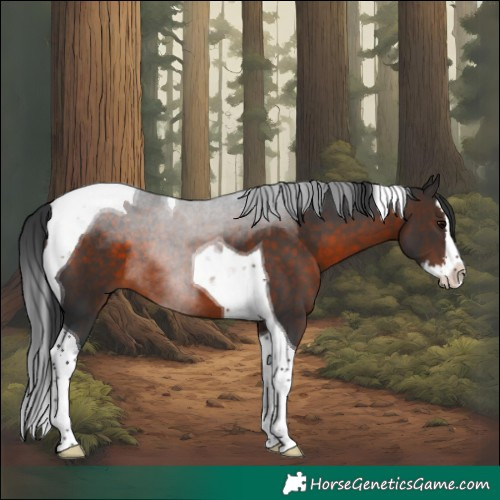 Horse Color:Brown Sabino Splash Tobiano 