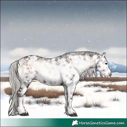 Horse Color:White Spotted Silver Brown Ice Onyx Sabino Rabicano 
