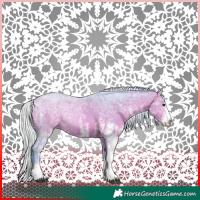 Horse Color:Watercolor White Spotted Silver Bay Ice 