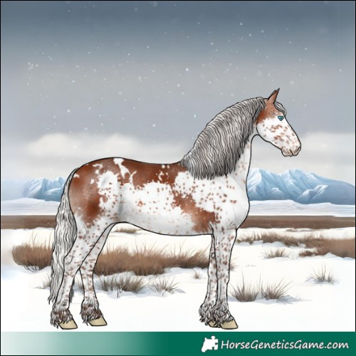 Horse Color:White Spotted Silver Brown Splash 