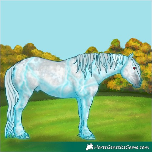 Horse Color:Thunderstruck Silver Grullo Chinchilla Ice Tobiano 