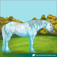 Horse Color:Thunderstruck Silver Grullo Chinchilla Ice Tobiano 