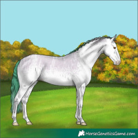 Horse Color:Watercolor White Spotted Classic Champagne Ice Dun