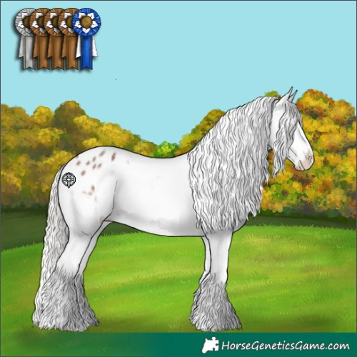 Horse Color:Silver Brown Roan Sabino Splash Varnish 