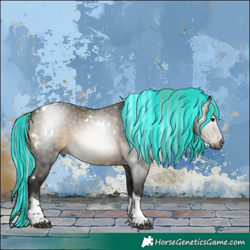 Horse Color:Gray Painted White Spotted Silver Brown Tobiano 