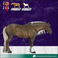 Horse Color:Silver Buckskin Tobiano 